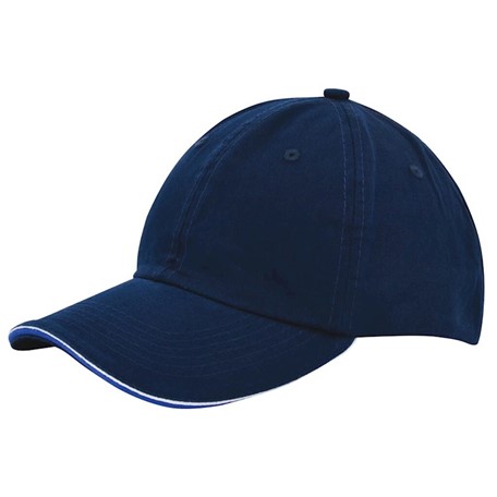 Duo Colour Sandwich Cap Marineblauw acc. Kobalt