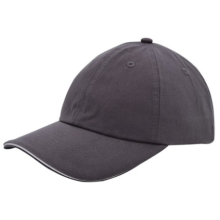Exclusieve Twill Sandwich Cap Donkergrijs acc. Grijs