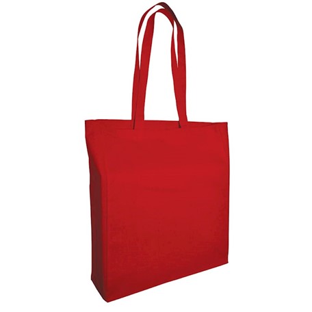 katoenen tas lang Hengsel en souffle rood38x42x10cm 