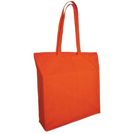 katoenen tas lang Hengsel en souffle oranje38x42x10cm