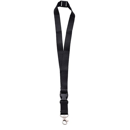 Neklint 2cm met safety break Zwart acc. Zwart