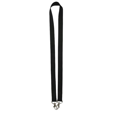 Neklint 2cm met twee haken Zwart acc. Zwart