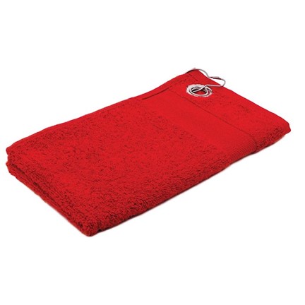 Sophie Muval Golfhanddoek met clip 55x30cm, 450 gr/m2 Rood