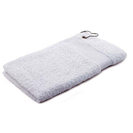 Sophie Muval Golfhanddoek met clip 55x30cm, 450 gr/m2 Wit