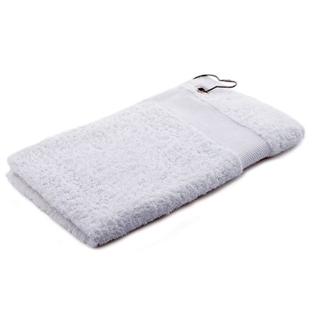Sophie Muval Golfhanddoek met clip 55x30cm, 450 gr/m2 Wit