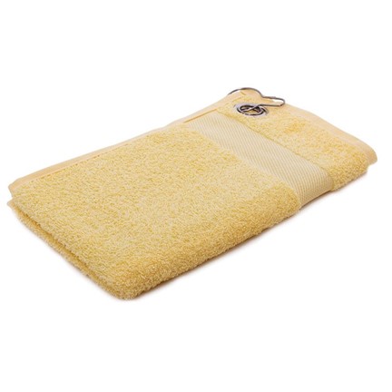 Sophie Muval Golfhanddoek met clip 55x30cm, 450 gr/m2 Cremegeel