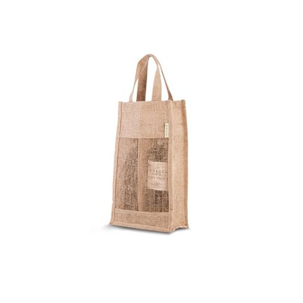 Jute tas Mesh 2 flessen