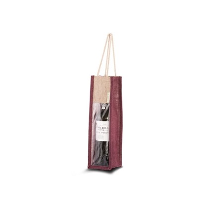 Jute tas Transparant 1 fles