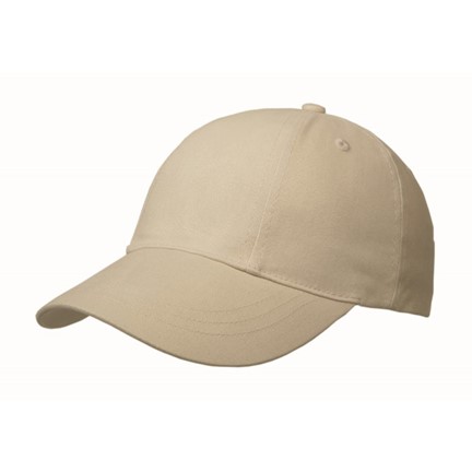 Brushed 6 Panel Cap, Turned Top