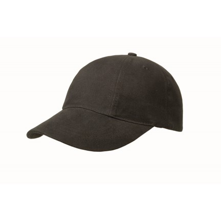 Brushed 6 Panel Cap, Turned Top