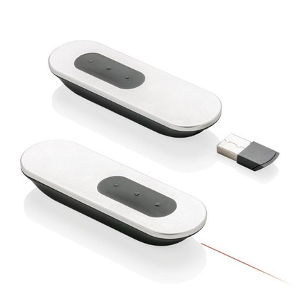 Flat laser pointer en presenter, grijs