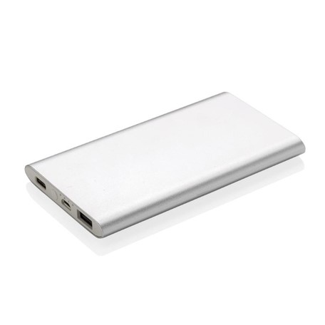 4.000 mAh type C powerbank, zilver
