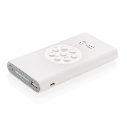 8.000 mAh 5W draadloze type C powerbank, wit