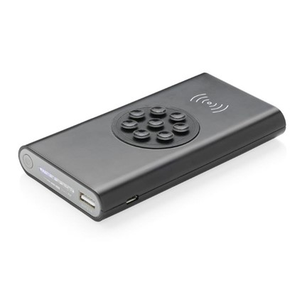 8.000 mAh 5W draadloze type C powerbank, zwart