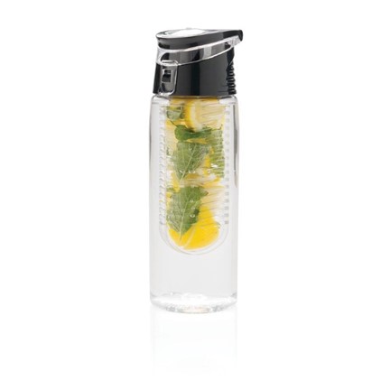 Afsluitbare waterfles met infuser, transparant