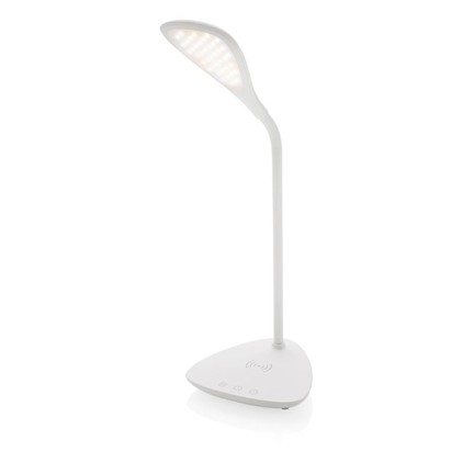 Bureaulamp met 5W draadloos oplaadstation, wit
