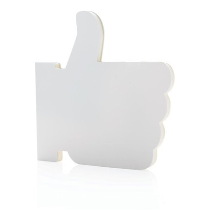 Like-vormig notitieboekje, wit