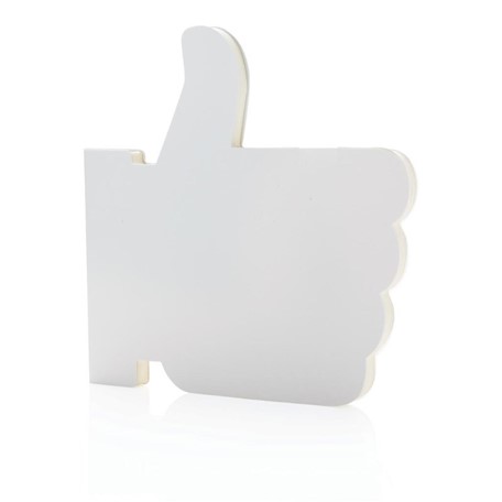 Like-vormig notitieboekje, wit