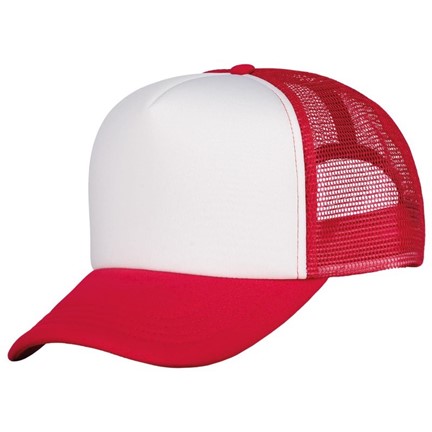 Trucker Cap Deluxe Rood acc. Wit
