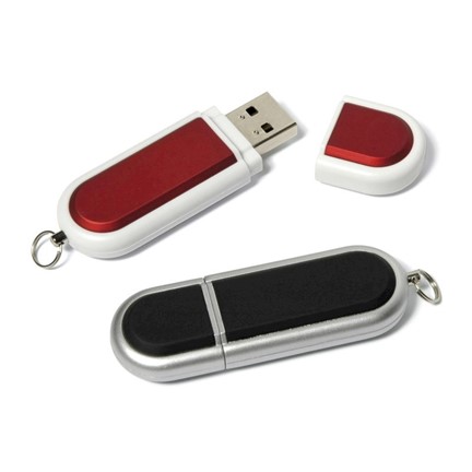Rubber 3 USB FlashDrive Rood