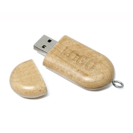 Wood 2 USB FlashDrive Donkerbruin