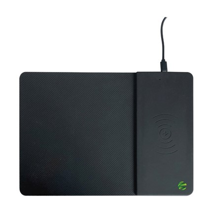 Foldable Wireless Charging Mouse Pad - black