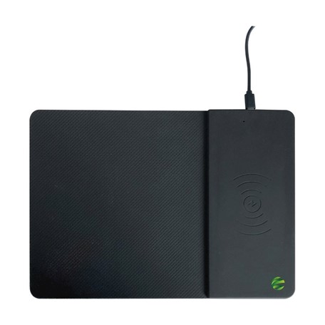 Foldable Wireless Charging Mouse Pad - black