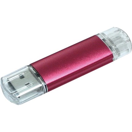 Aluminium On-the-Go (OTG) USB-stick