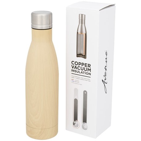 Vasa houten koper vacuüm geïsoleerde fles
