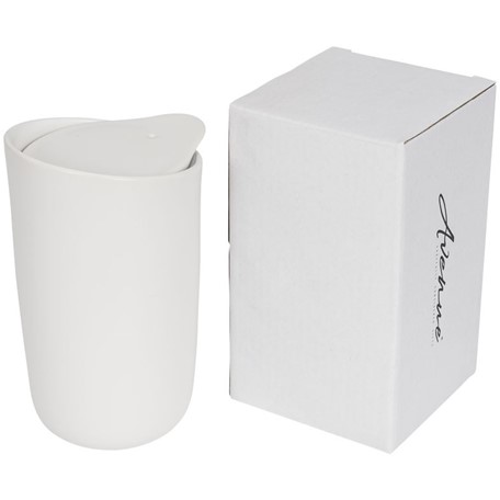Mysa 410 ml dubbelwandige keramische drinkbeker