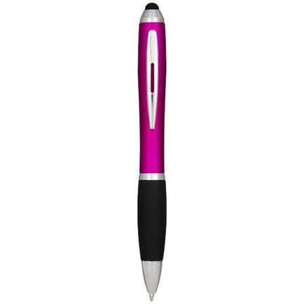 Nash stylus balpen met gekleurde houder en zwarte grip