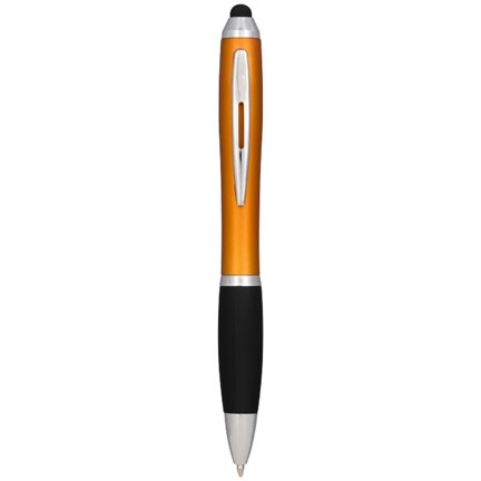 Nash stylus balpen met gekleurde houder en zwarte grip