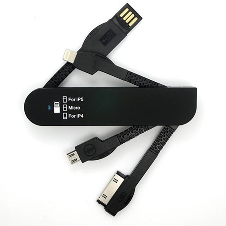 Multi charger oplader in de vorm van een klapmes