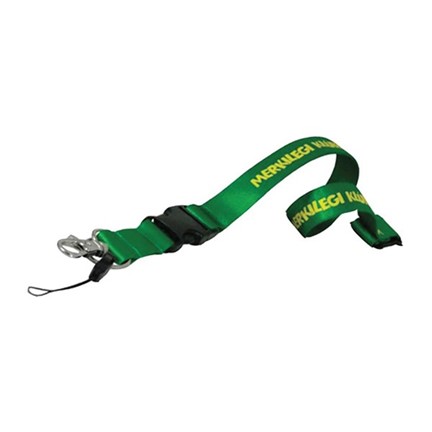 Nylon Lanyard 15 mm met standaard haak, zwarte buckle en veiligheidssluiting