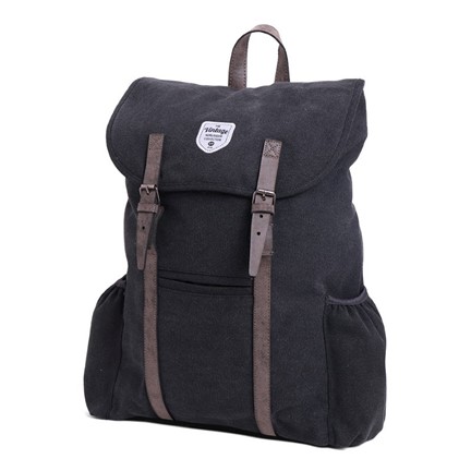 Vintage Canvas Backpack Adventurer Black