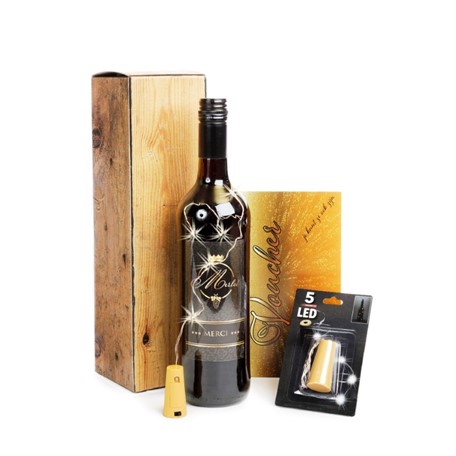 P01 2018 merlot wijn met feest-leds 5,95