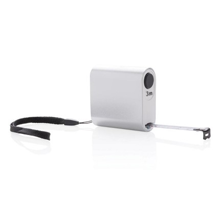 Moderne aluminium rolmaat - 3m/13mm, zilverkleurig