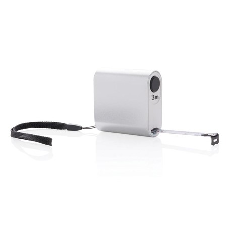 Moderne aluminium rolmaat - 3m/13mm, zilverkleurig