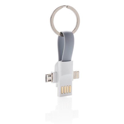 3-in-1 sleutelhanger kabel, wit