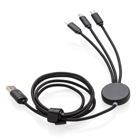 Light up logo 3-in-1 kabel, zwart
