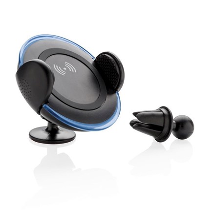 Telefoonhouder met draadloze 5W lader, zwart