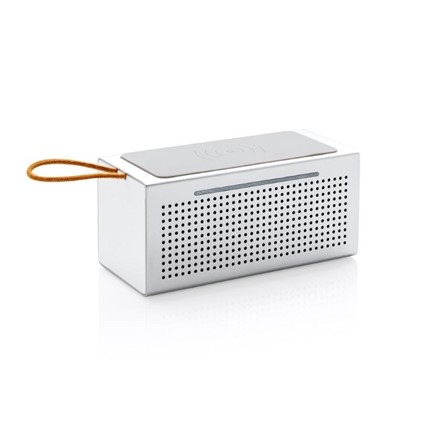 Vibe speaker met 5W draadloze oplader, grijs