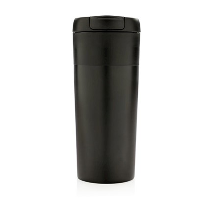 Mok met flip lid, zwart