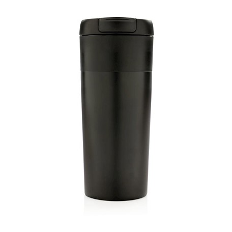 Mok met flip lid, zwart
