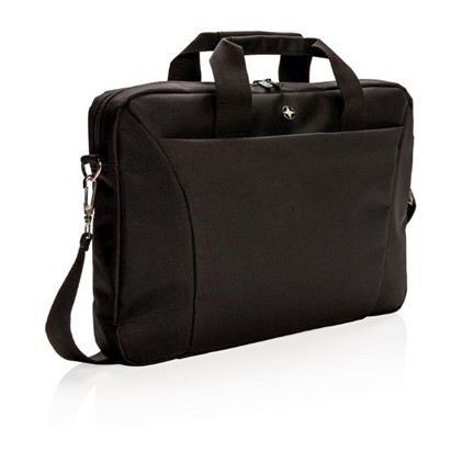 Slim 15.4 laptop tas, zwart