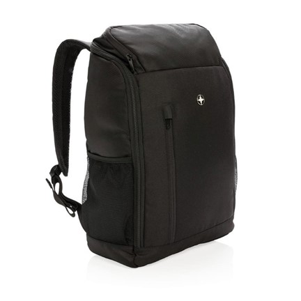 Swiss Peak RFID easy open 15" laptop rugzak PVC vrij, zwart
