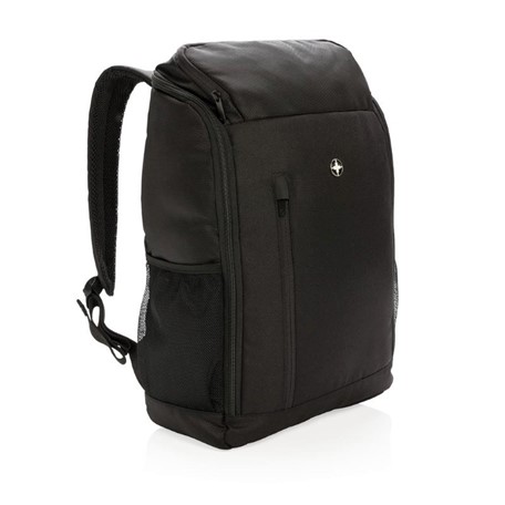 Swiss Peak RFID easy open 15" laptop rugzak PVC vrij, zwart