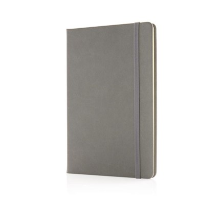 Deluxe hardcover PU A5 notitieboek, grijs
