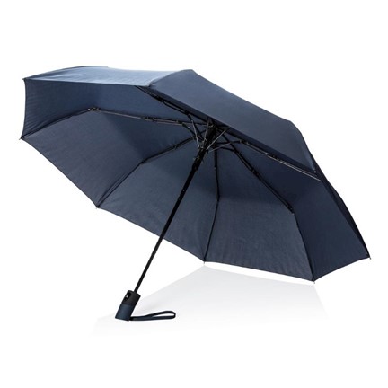 Deluxe 21" opvouwbare auto open paraplu, blauw