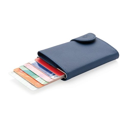 C-Secure aluminium RFID kaarthouder & portemonnee, blauw